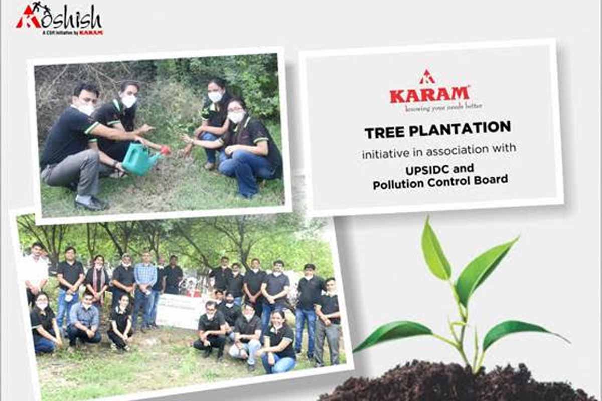 KARAM Industries plants 3,000 trees in UPSIDC green belt area