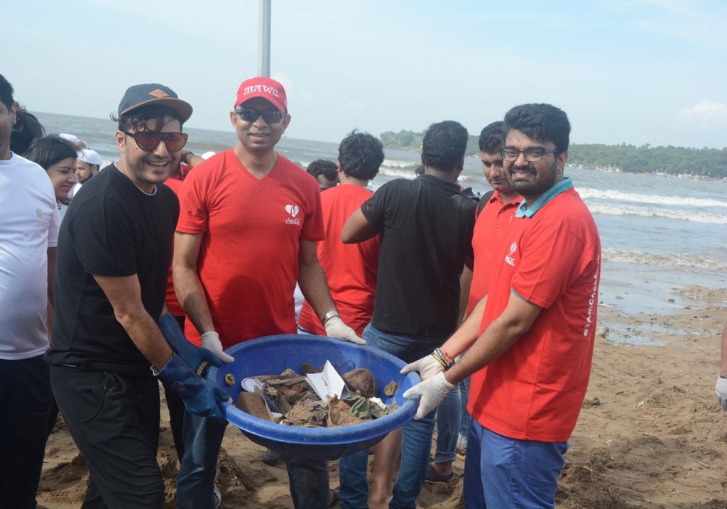 USED Plastic Coca Cola India beach cleanup drive
